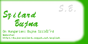 szilard bujna business card